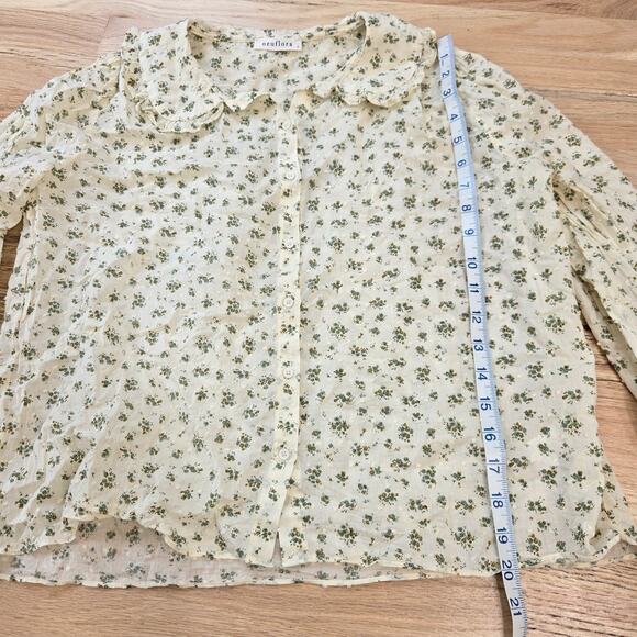 Neuflora Autumn Springs Blouse Floral Button Down feminine - Picture 6 of 9